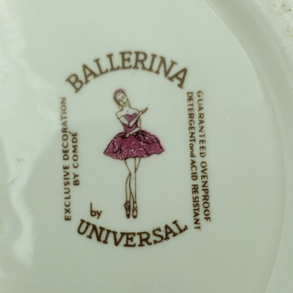 Universal Ballerina Rosette Refrigerator Jar Pink Rose Lidded Bowl Canister - Picture 10 of 11